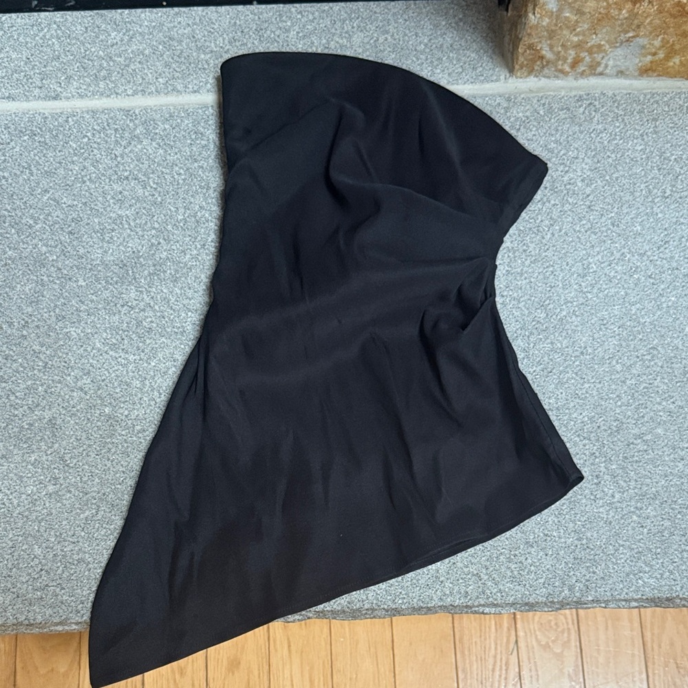 Zara Elegant Black Women's Strapless Top